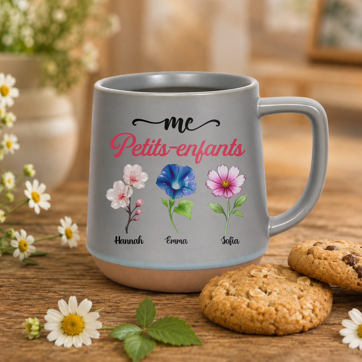 Mes Petits-Enfants – Mug à Café en Porcelaine Mate Personnalisé