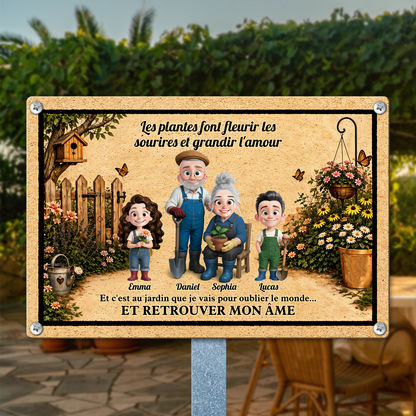 Les Plantes Font Fleurir Les Sourires Et Grandir L'amour – Plaque En Métal Personnalisée