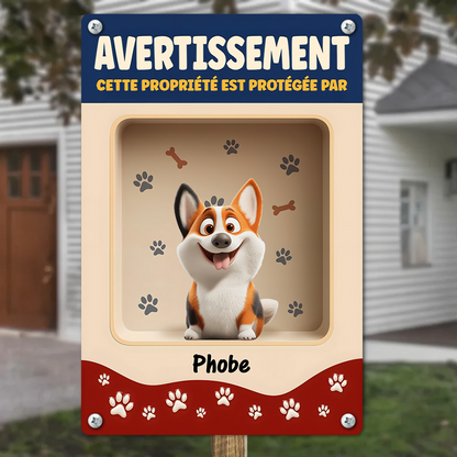 Sécurité 24H/24 – Plaque En Métal Personnalisée
