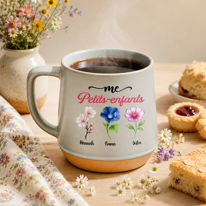 Mes Petits-Enfants – Mug à Café en Porcelaine Mate Personnalisé