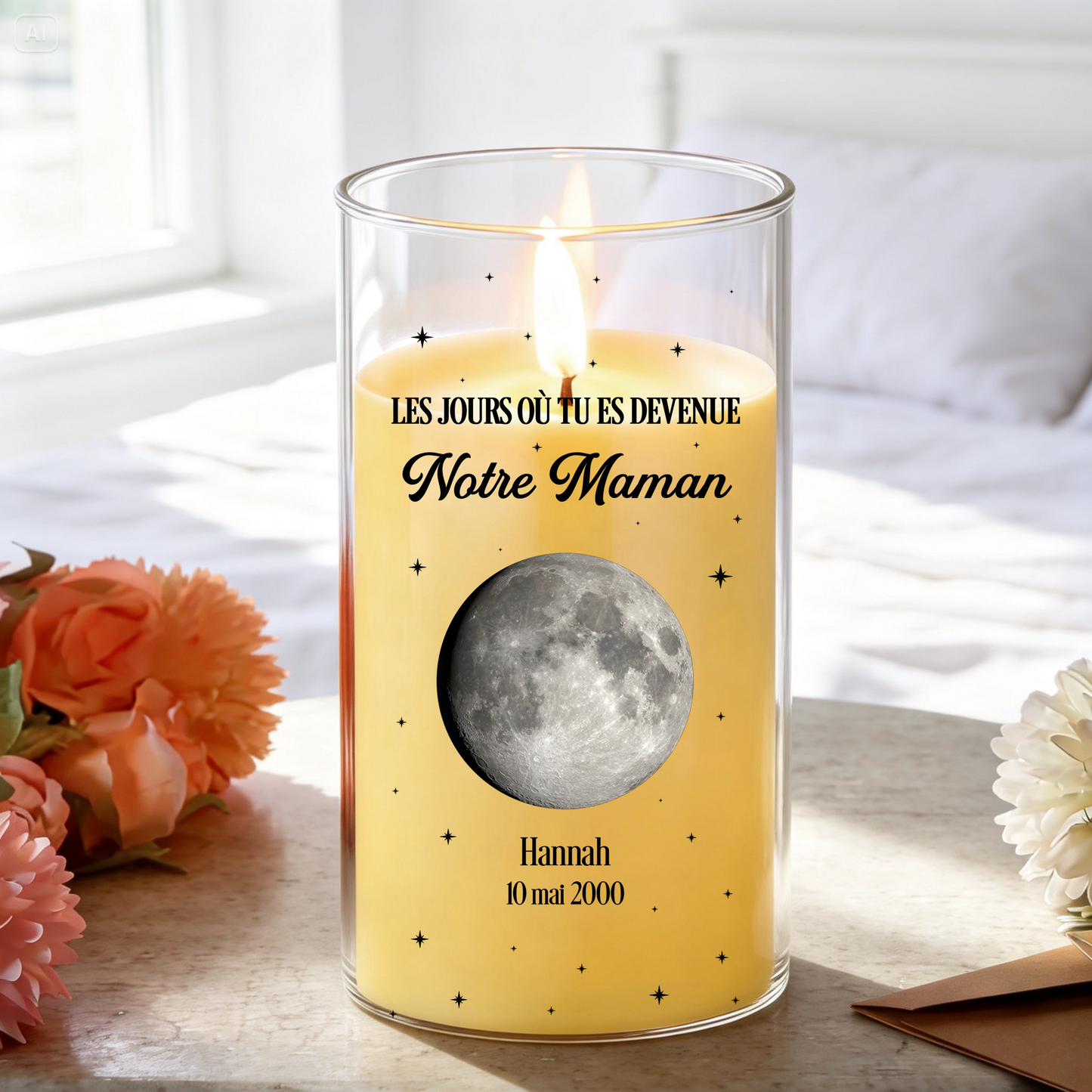 Les Jours Où Tu Es Devenue Notre Maman – Bougie LED Sans Flamme en Hommage à un Être Cher