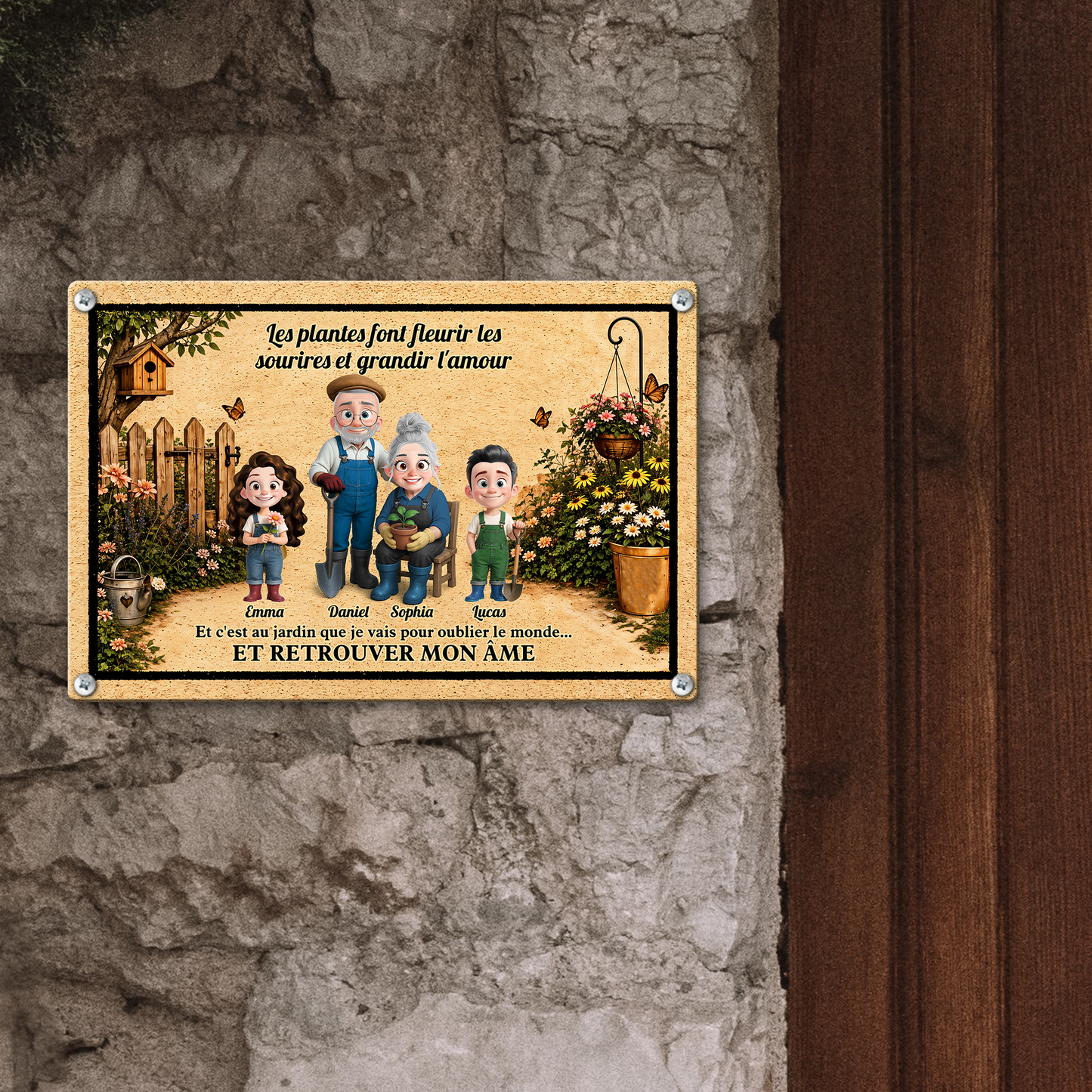 Les Plantes Font Fleurir Les Sourires Et Grandir L'amour – Plaque En Métal Personnalisée