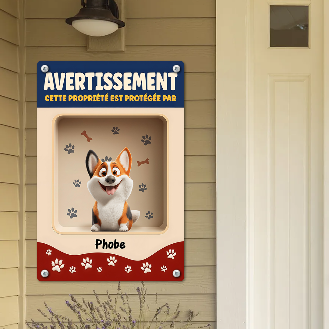 Sécurité 24H/24 – Plaque En Métal Personnalisée