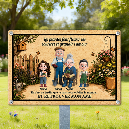 Les Plantes Font Fleurir Les Sourires Et Grandir L'amour – Plaque En Métal Personnalisée