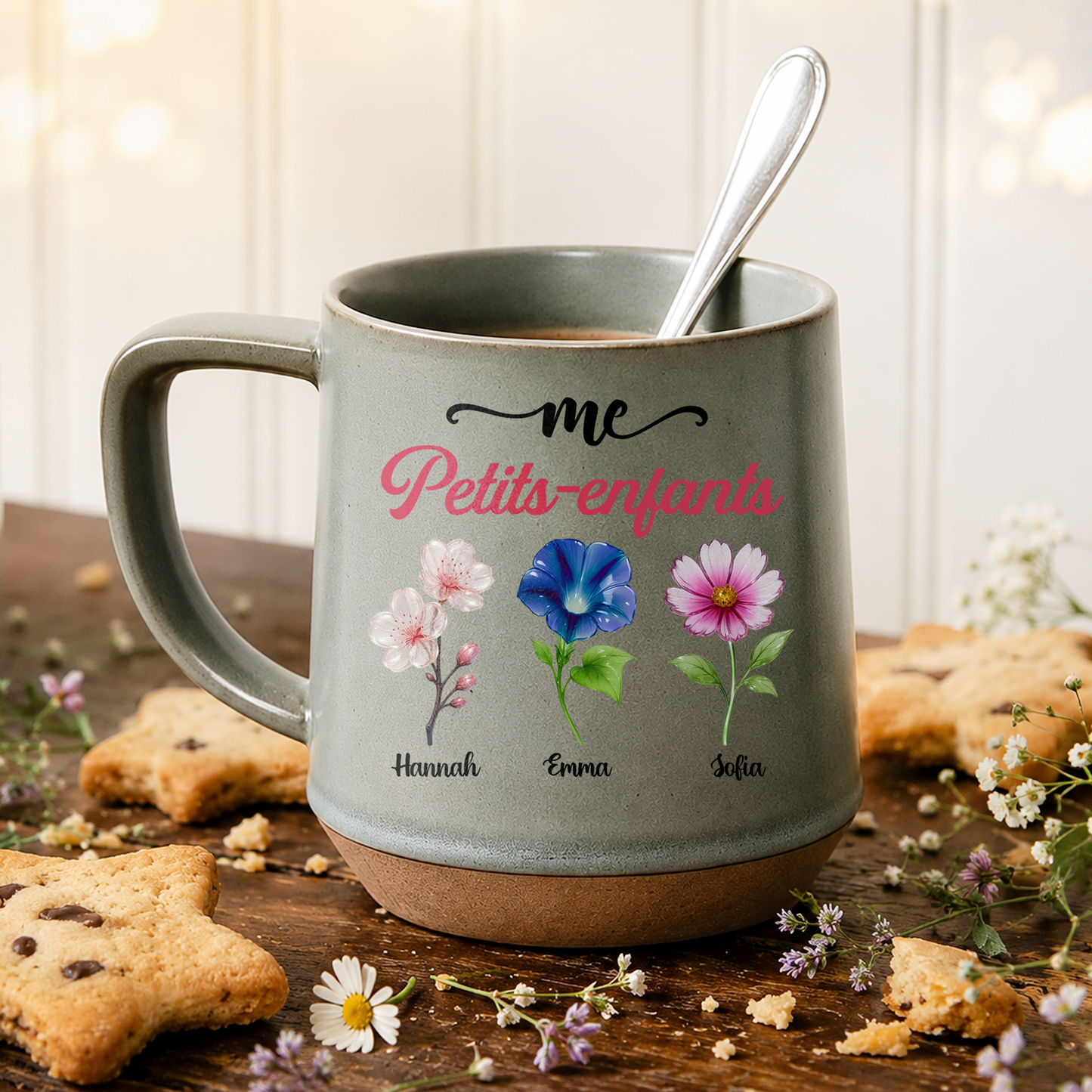 Mes Petits-Enfants – Mug à Café en Porcelaine Mate Personnalisé