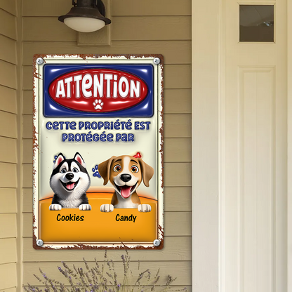 Attention Zone  – Plaque En Métal Personnalisée