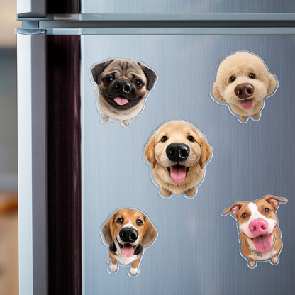 Aimant de Frigo Personnalisé avec Photo de Chien – Nez Souple à Presser, Décoration de Cuisine
