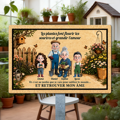 Les Plantes Font Fleurir Les Sourires Et Grandir L'amour – Plaque En Métal Personnalisée