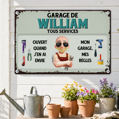 Garage Tous Services 2 – Plaque En Métal Personnalisée