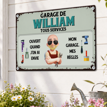 Garage Tous Services 2 – Plaque En Métal Personnalisée