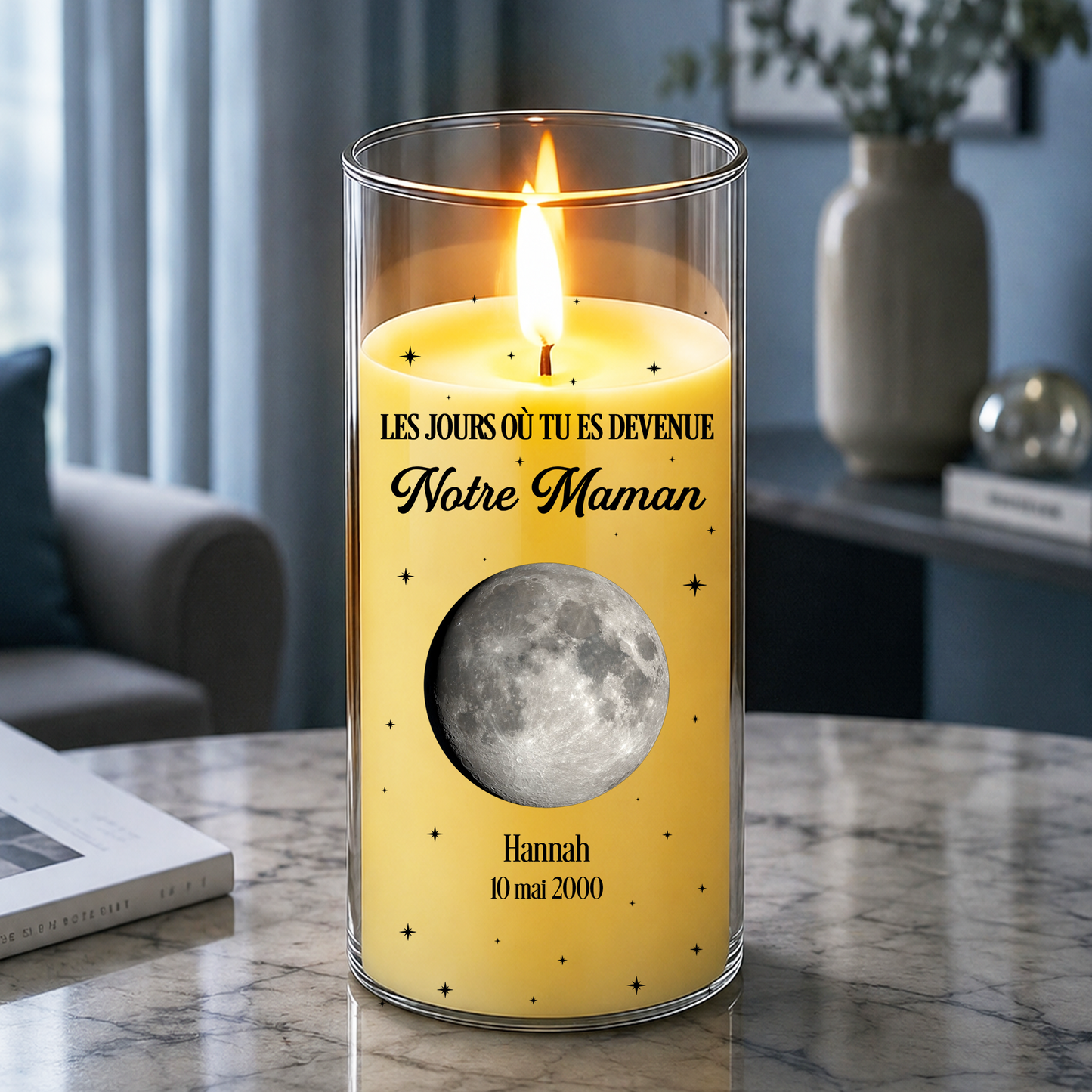 Les Jours Où Tu Es Devenue Notre Maman – Bougie LED Sans Flamme en Hommage à un Être Cher