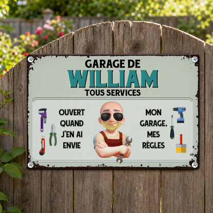 Garage Tous Services 2 – Plaque En Métal Personnalisée