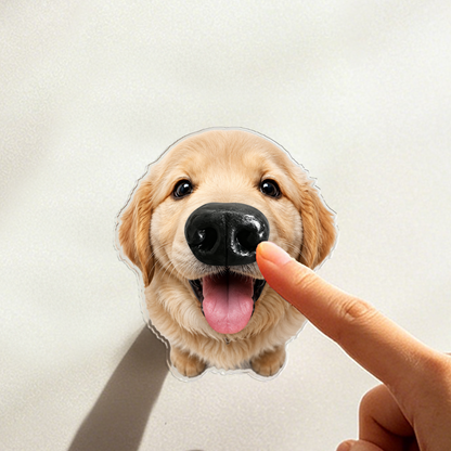 Aimant de Frigo Personnalisé avec Photo de Chien – Nez Souple à Presser, Décoration de Cuisine
