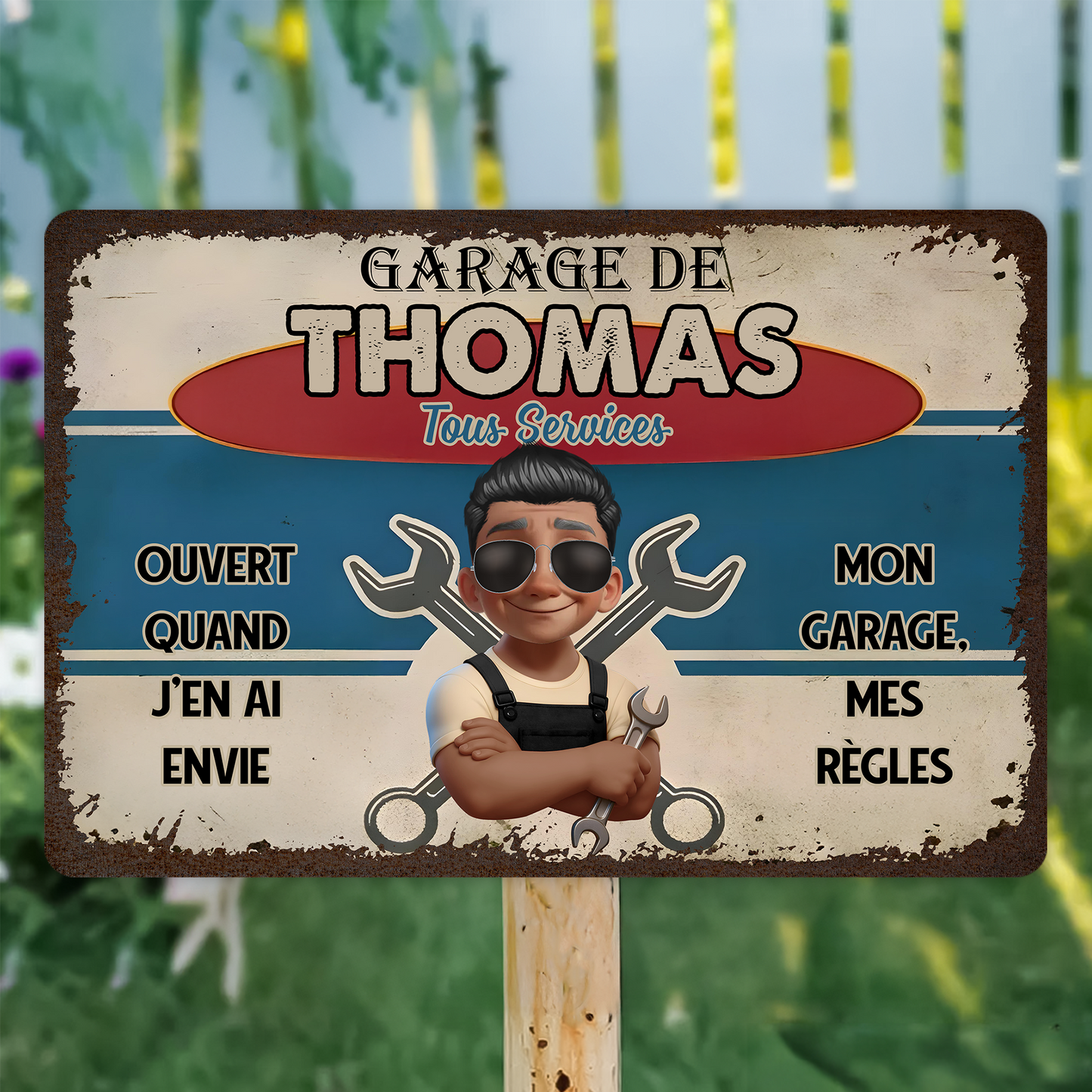 Garage Tous Services – Plaque En Métal Personnalisée